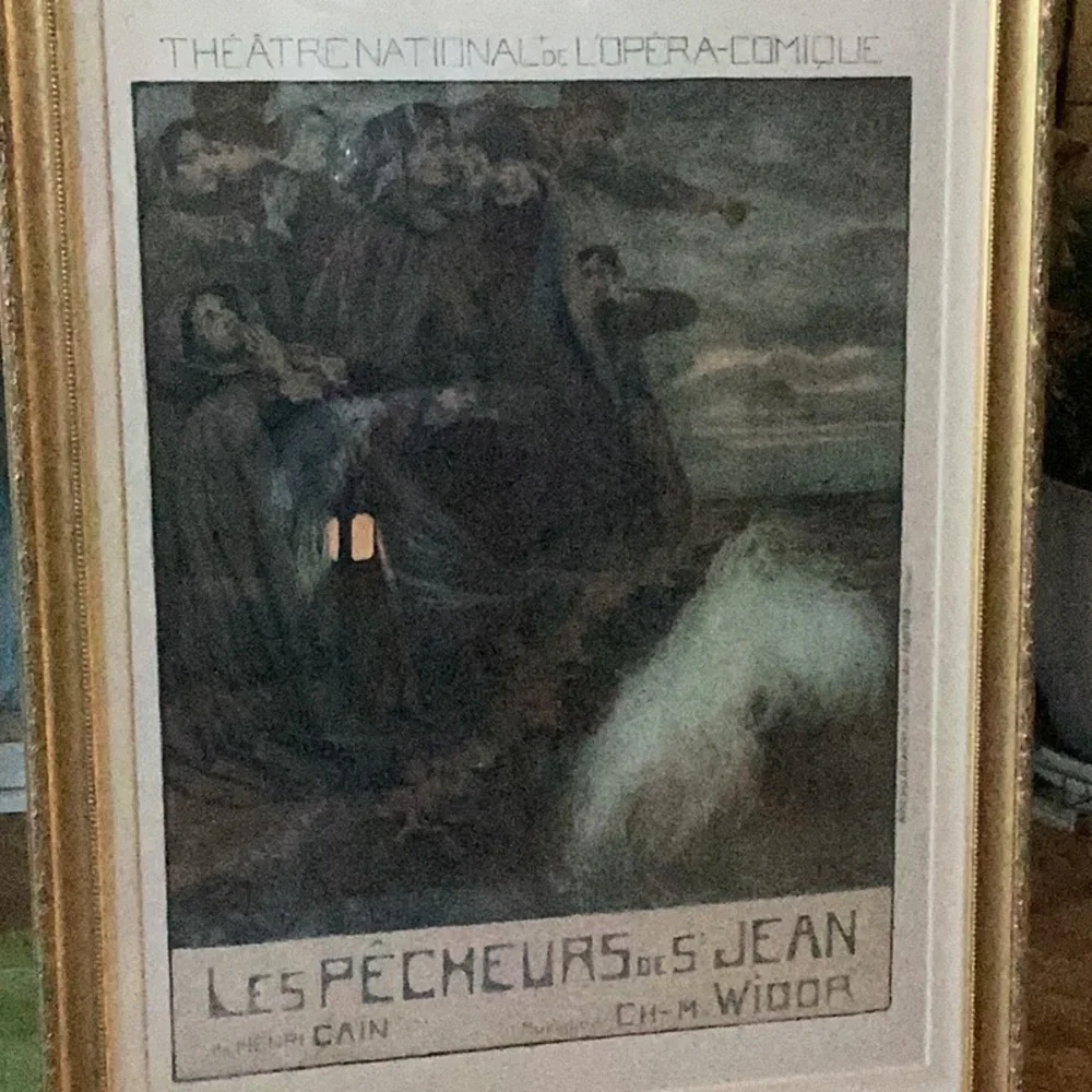 Vintage Poster 35”x25” Theatre National del’Opera-Comique - Picture 2 of 6